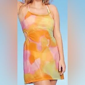 NWT Wild Fable Multicolor Swimsuit Cover Up Dress Large